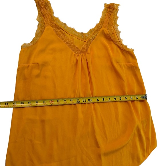Soft Surroundings Baja Tunic in Artisan Gold Orange Lace Edge Blouse Size Large - Picture 16 of 17
